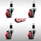 Service Caster 3'' SS Red Poly Wheel Swivel 1-1/2'' Expanding Stem Caster Set, 4PK SCC-SSEX20S314-PPUB-RED-112-4 - alternate 4
